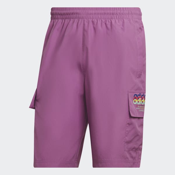 adidas Originals cargo shorts in purple