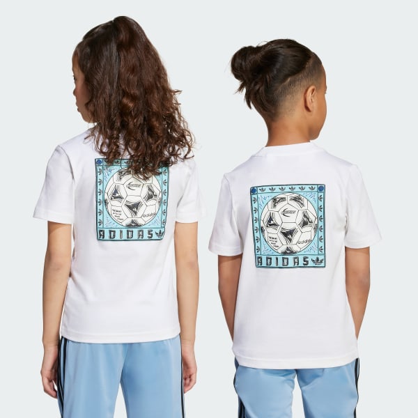 สีขาว เสื้อยืดพิมพ์ลายสำหรับเด็ก