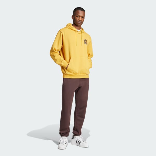 Jaune Sweat-shirt à capuche graphique