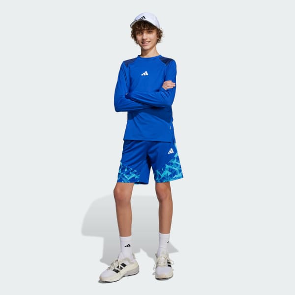 Azul Shorts para niños con Estampado Fractal Sport Icons