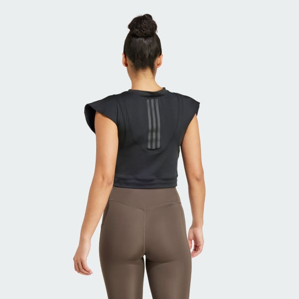 Black Power Boxy French Terry 3-Stripes Tank Top