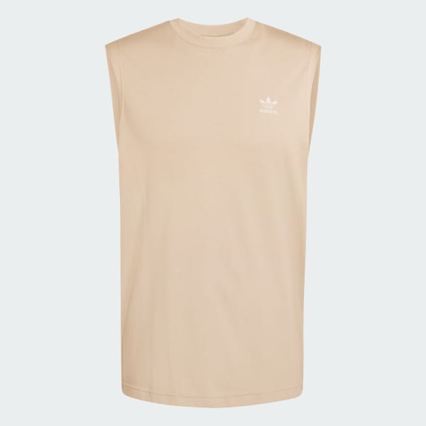 bézová TRIČKO BEZ RUKÁVOV TREFOIL ESSENTIALS SLEEVELESS TEE