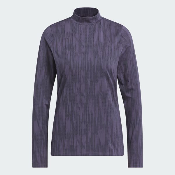 สีม่วง เสื้อคอสูงแขนยาวผ้าแจ็คการ์ด Ultimate365