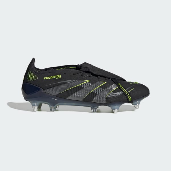 Preto Botas de Futebol com Língua Dobrada Predator Elite – Piso mole