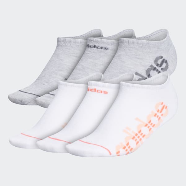 adidas Linear No-Show Socks 6 Pairs - Multicolor | adidas US