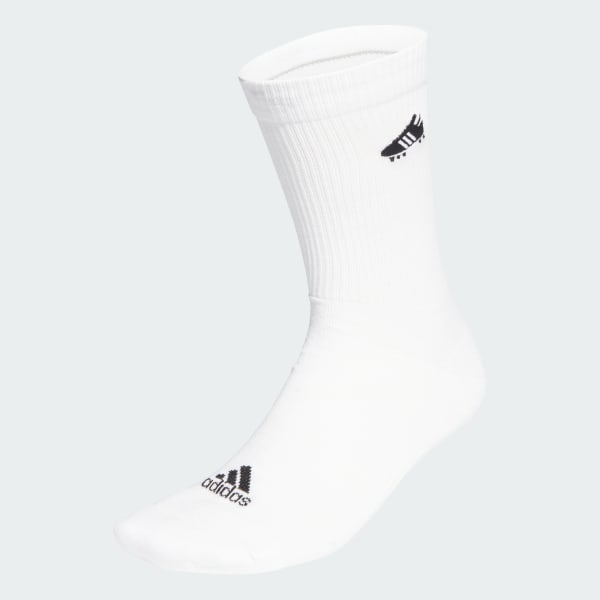 White Soccer Boot Embroidered Socks