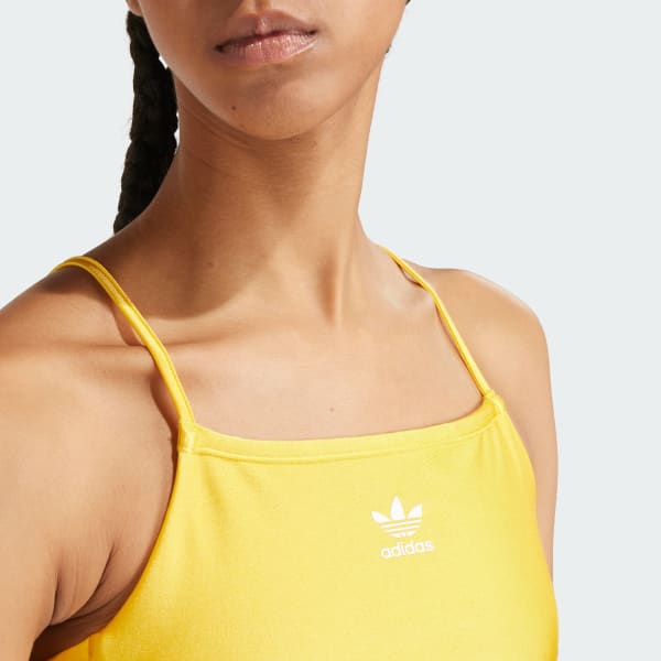 Adidas crop top yellow clearance