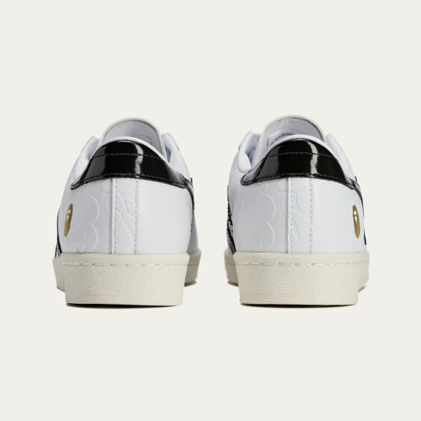 adidas SSTR V Bape Shoes - White | Free Shipping with