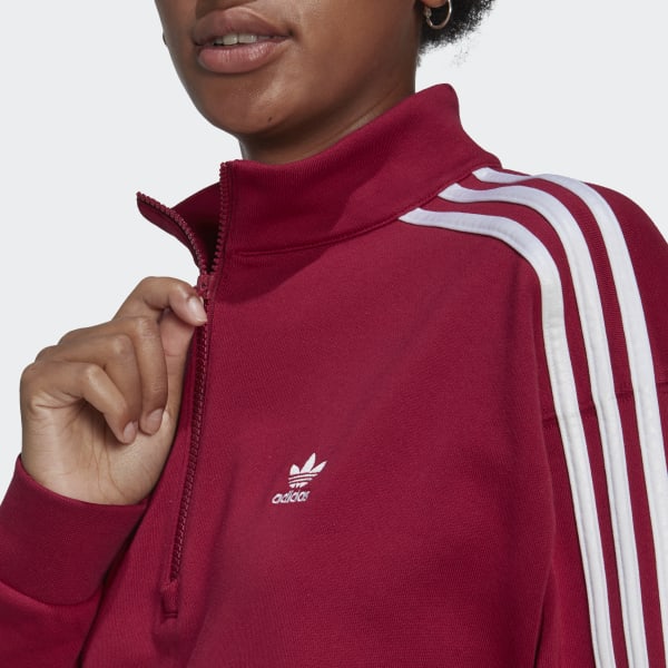 Czerwony Quarter-Zip Sweatshirt ELM72