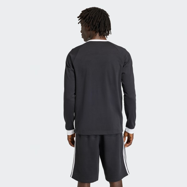Black 3-STRIPES Long-Sleeve Top Long-Sleeve Top

