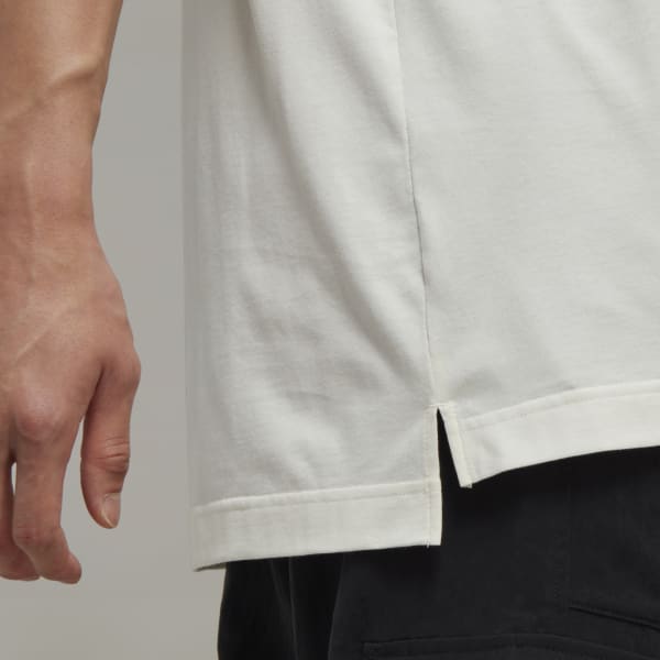 Weiss Y-3 Graphic Logo T-Shirt