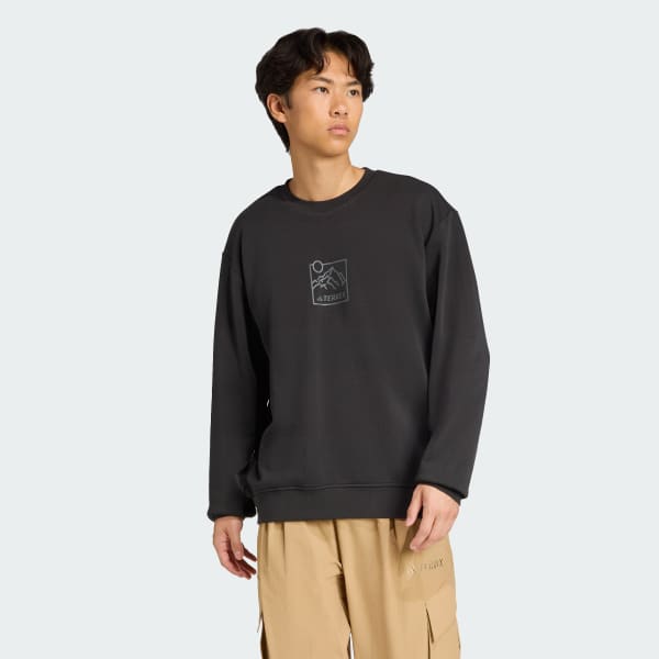 Negro Polerón Terrex Estampado Cuello Redondo