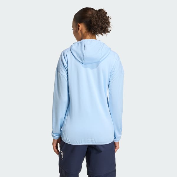 Bleu Veste à capuche molleton léger Terrex Xperior Climawarm+ Wind