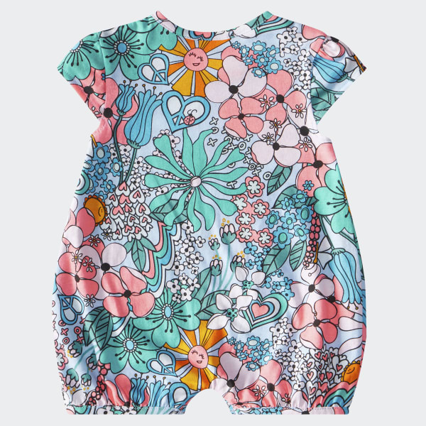 adidas Printed Shortie Romper - Blue | Free Shipping with adiClub ...
