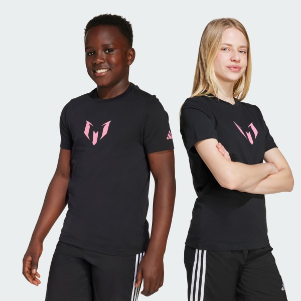Negro Camiseta Messi Name & Number Graphic Kids