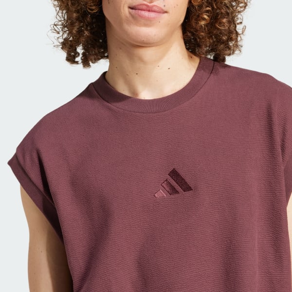 adidas Elevated All SZN Cloud Jersey Sleeveless Crew Tee adidas Elevated All SZN Cloud Jersey Sleeveless Crew Tee