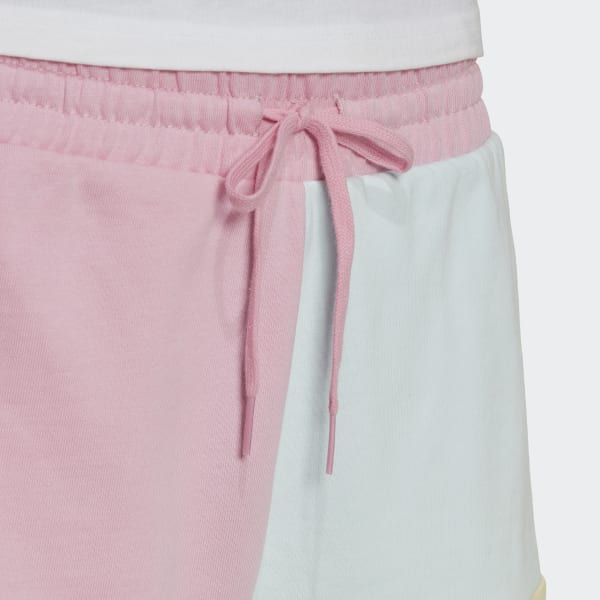 Ροζ Essentials 3-Stripes Colorblock Oversized Shorts CD282