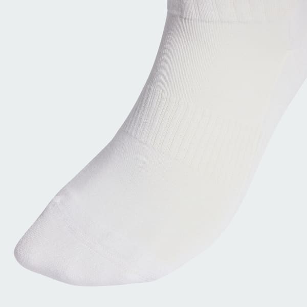 สีขาว ถุงเท้าฟุตบอลยาวระดับเข่า 3-Stripes (1 คู่)