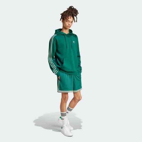 Green Mock Eyelet Shorts