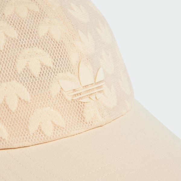 Adidas Monogram Mesh Canvas Baseball Cap - Women - Cream White - S/M