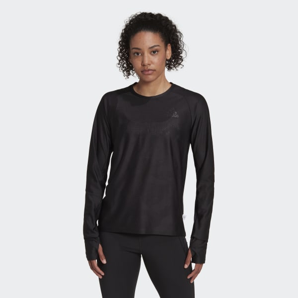Czerń Made To Be Remade Running Long Sleeve Tee C5583