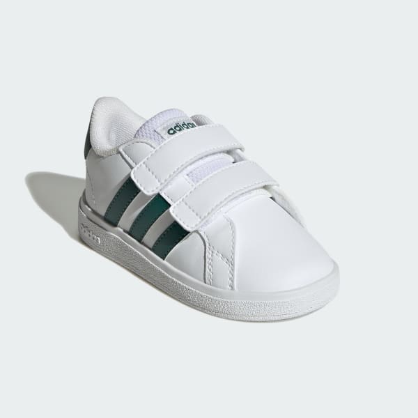 White Grand Court Lifestyle Hook and Loop Shoes