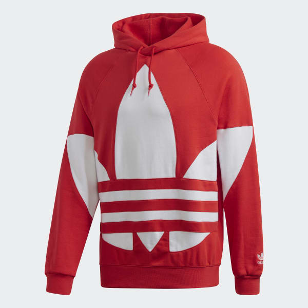 adidas Big Trefoil Hoodie Rot | adidas Austria adidas Originals BIG TREFOIL HOODIE Kapuzenpullover red