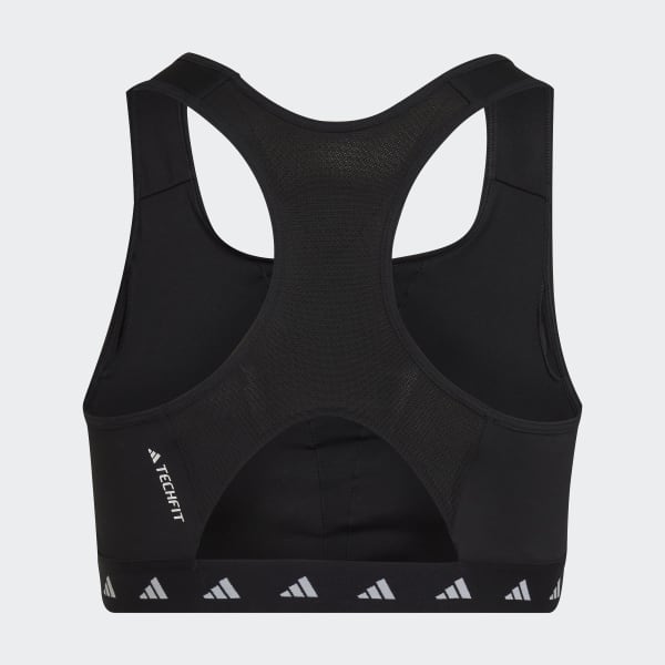 Nero Reggiseno sportivo Powerreact Training Medium-Support Techfit (Curvy) F6305