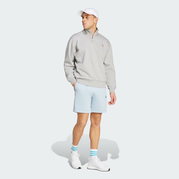 Grey ALL SZN 플리스 쿼터집 크루 스웨트셔츠