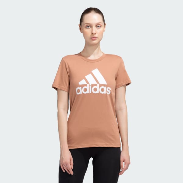 Brown ESSENTIALS BIG LOGO TEE