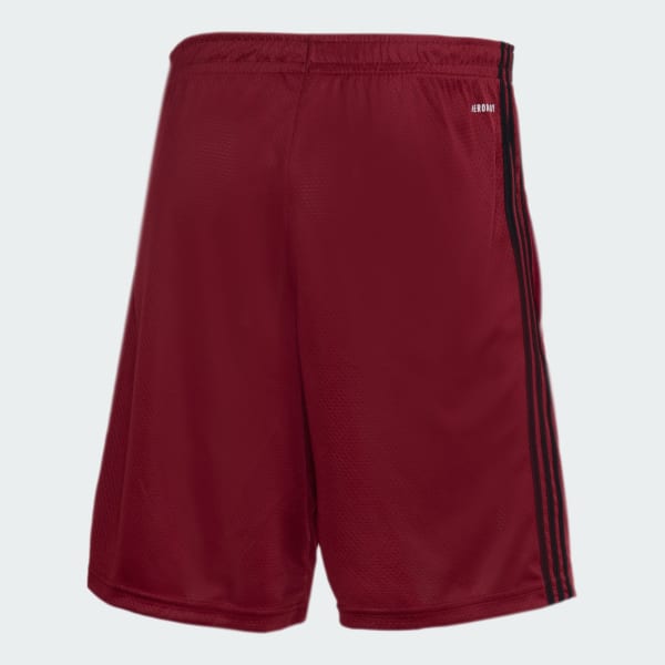 Borgonha Shorts Malha adidas Três Listras AEROREADY