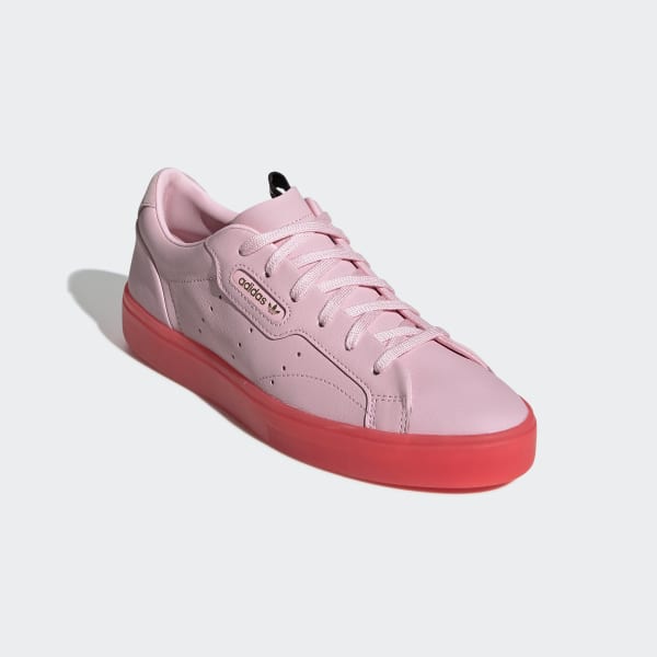 adidas sleek trainers pink