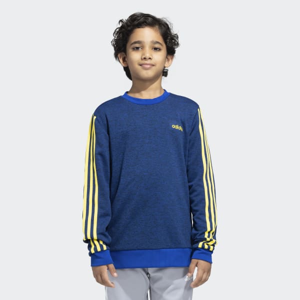 adidas LINEAR 3 STRIPES CREWNECK SWEATSHIRT Blue adidas India