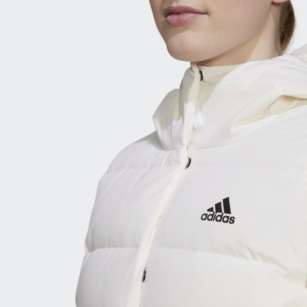Hvit Helionic Hooded Dunjakke CS785
