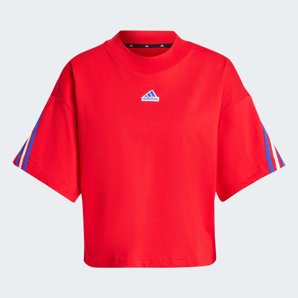 adidas Future Icons 3-Stripes Tee - Red | Free Shipping with