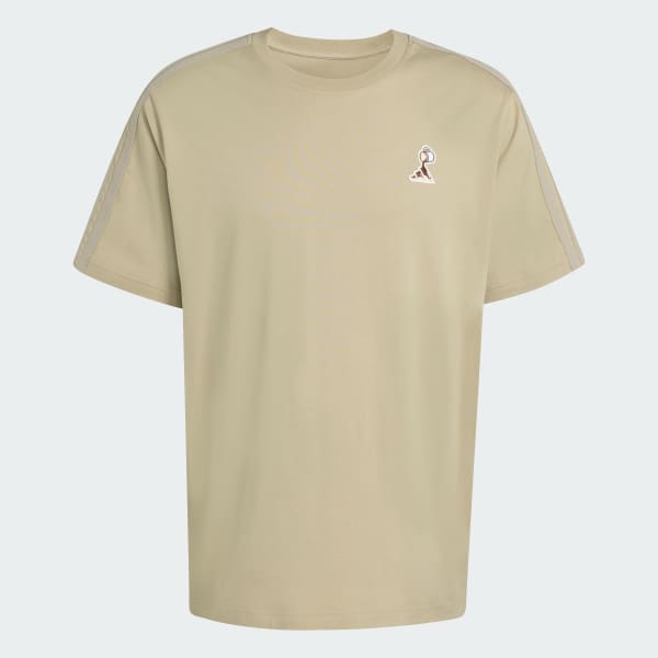 สีน้ำตาล เสื้อยืดพิมพ์ลาย LUX COFFEE CAFE POUR