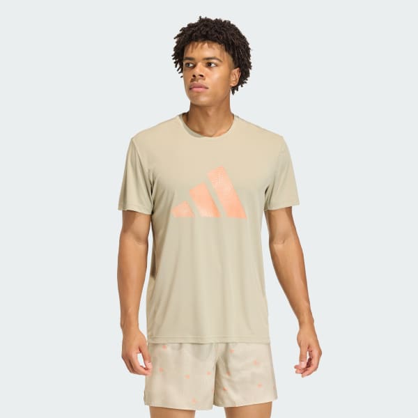 Brown adi365 Running Essentials Brand Love T-shirt