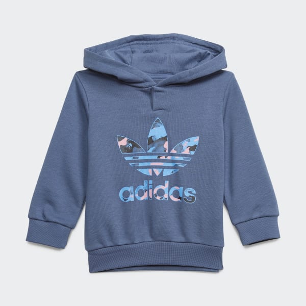 Blau Camo Hoodie-Set