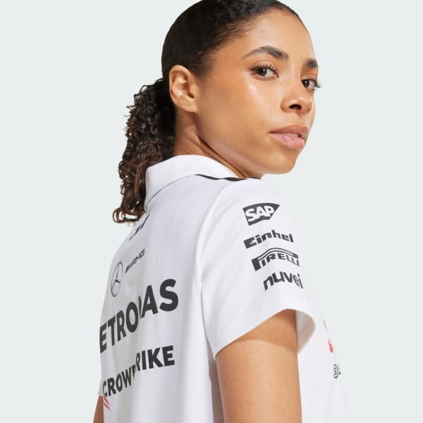 売れ筋商品|||アディダス Tシャツ レディース トップス MERCEDES - AMG PETRONAS FORMULA ONE TEAM - Polo shirt - white   black adidas MERCEDES - AMG PETRONAS FORMULA ONE TEAM POLO - White