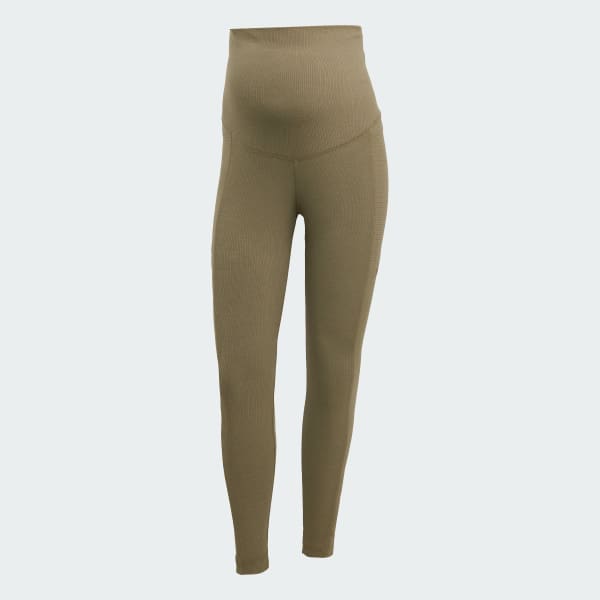 zelená Legíny Rib High-Waist 7/8 (pro těhotné)