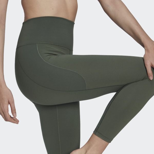 Green adidas Yoga Studio Luxe 7/8 Leggings