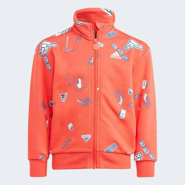 Orange adidas tracksuit kids online