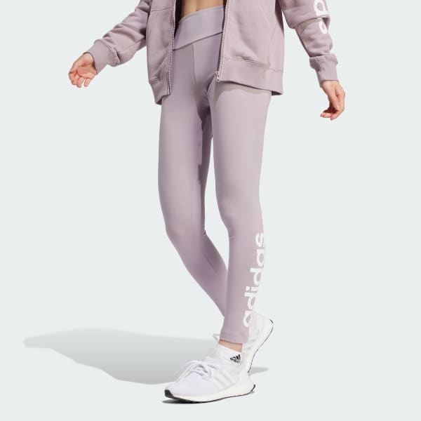 Purple ESSENTIALS HIGH-WAISTED LOGO LEGGINGS