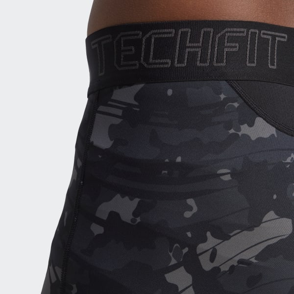 zwart Techfit Allover Print Training Legging