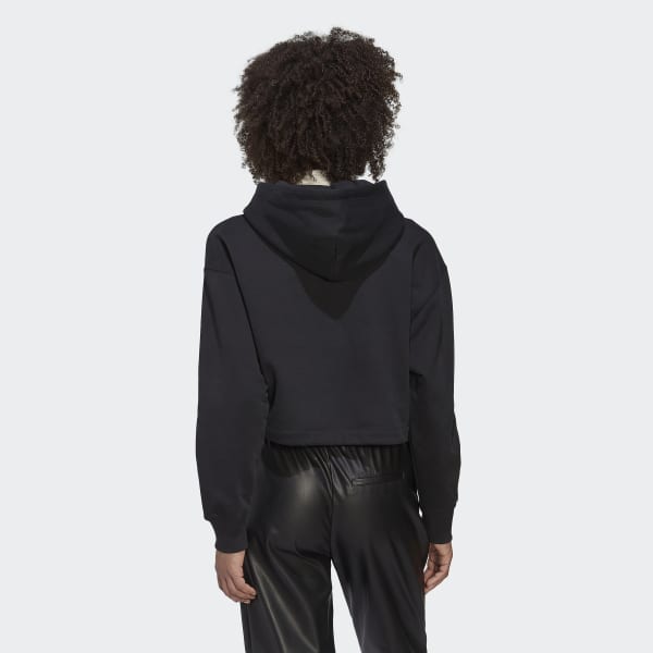 Black Adicolor Contempo Crop Hoodie