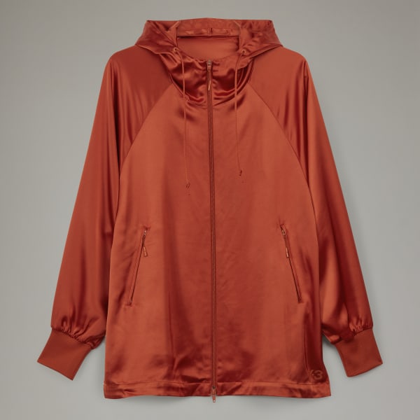 Czerwony Classic Tech Silk Hooded Top UB811