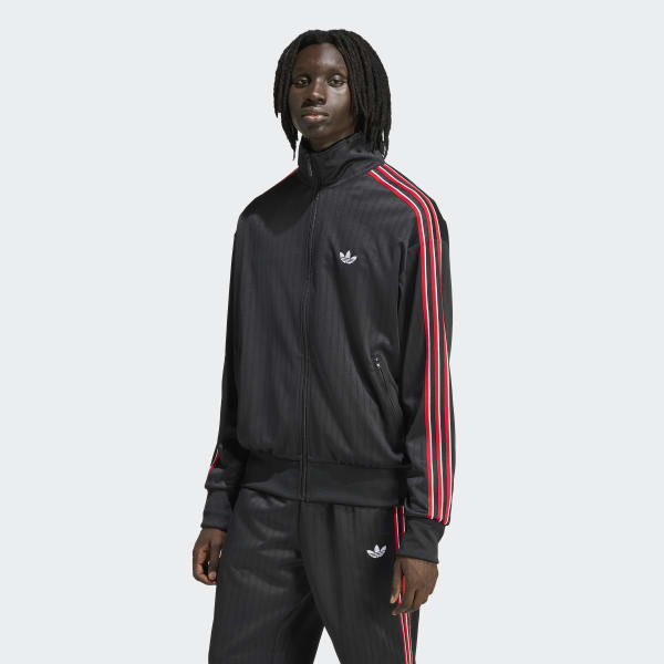 adidas FIREBIRD LOOSE PINSTRIPES TRACK TOP - Black | Free Shipping