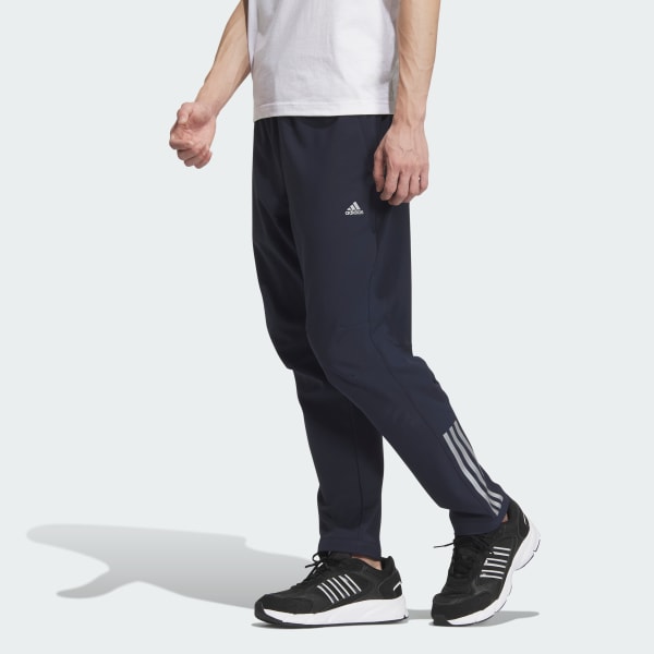 ブルー マストハブ スモールロゴ レギュラーフィット ボンデッドフリース フルレングスパンツ