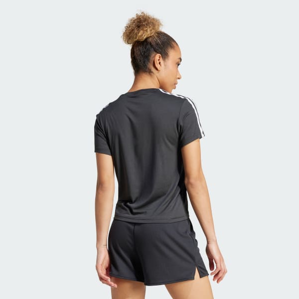 Nero T-shirt AEROREADY Train Essentials   3-Stripes V-neck