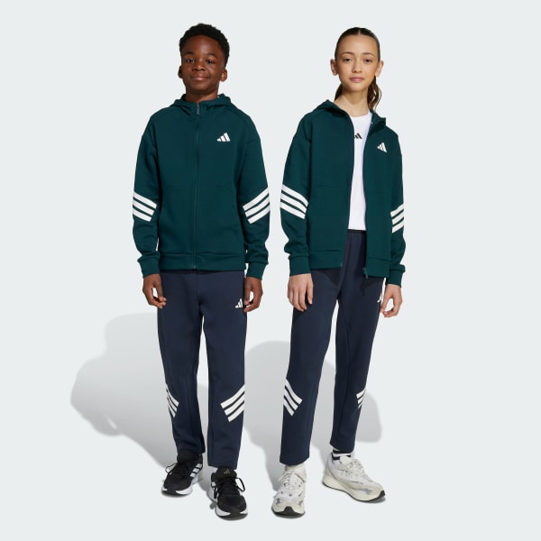 Verde Chaqueta con capucha Future Icons 3 bandas (Adolescentes)